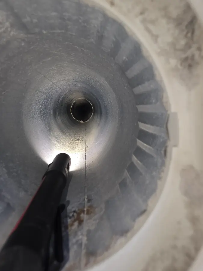 After: The same duct clean after service